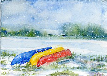 Primary Colors  Audrey J Wilde Wausau WI watercolor & gouache  SOLD